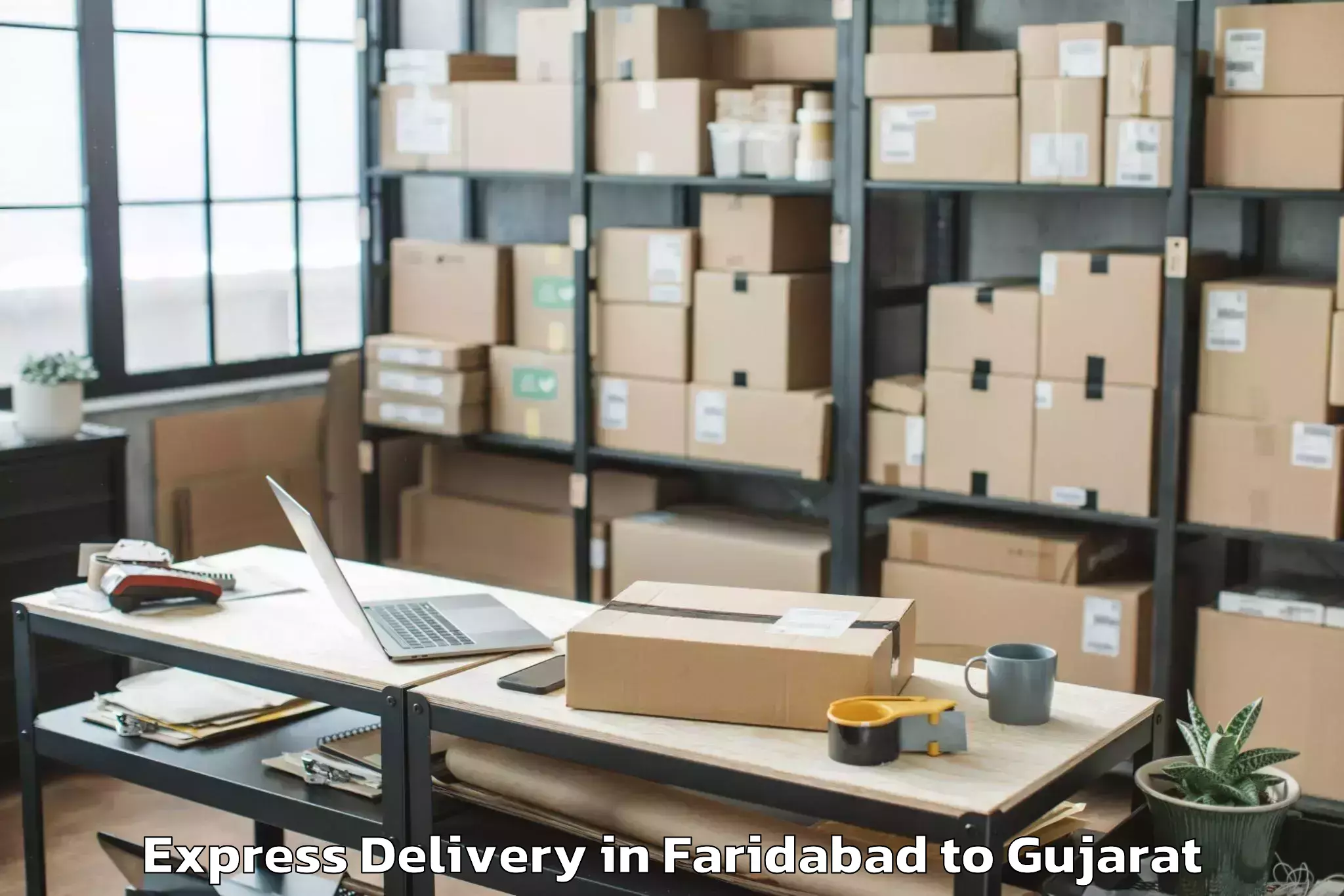 Efficient Faridabad to Lunawada Express Delivery